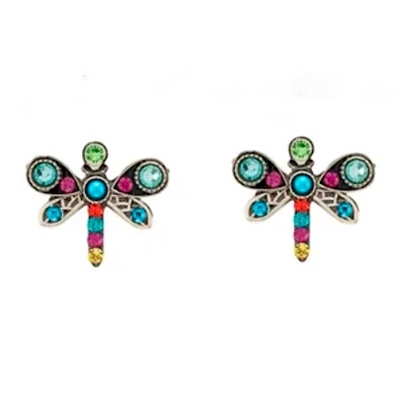 Firefly Petite Post Earrings-  Dragonfly-Multi Color