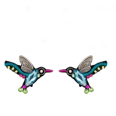 Firefly Petite Post Earrings- Hummingbird-Multi Color