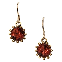 Antique Gold â€œCupcakeâ€ Earrings- Padparascha