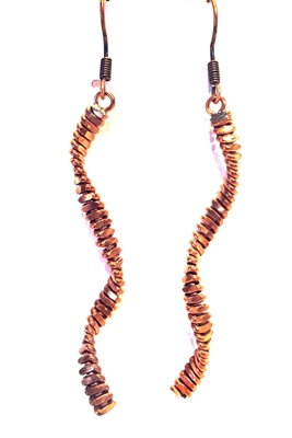 Copper Helix Earrings