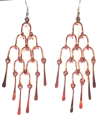 Copper Chandelier Earrings