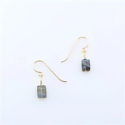 Petite Labradorite Drop Earrings- Gold Filled