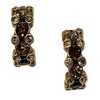 Antique Gold  â€œAtomicâ€ Post Earrings- Tweed