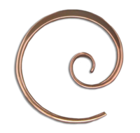 Forged "Koru" Earrings- Rose Gold FIlled