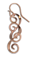 "Repeating Scroll" Earrings-  Rose Gold FIlled