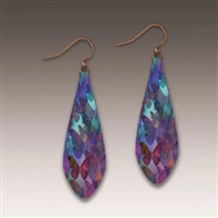 Purple Butterfly Pattern Earrings