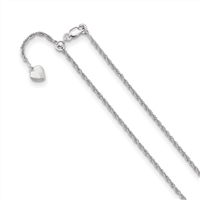 Sterling Silver Adjustable Loose Rope Chain