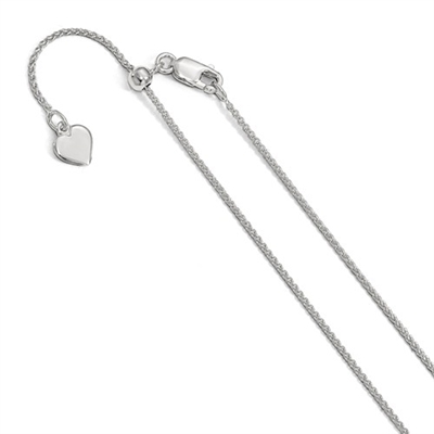 Sterling Silver Adjustable Spiga Chain