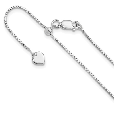 Sterling Silver Adjustable Box Chain