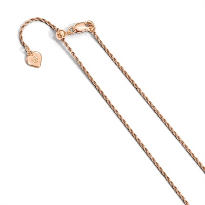 Rose Gold Filled Adjustable Rope Chain