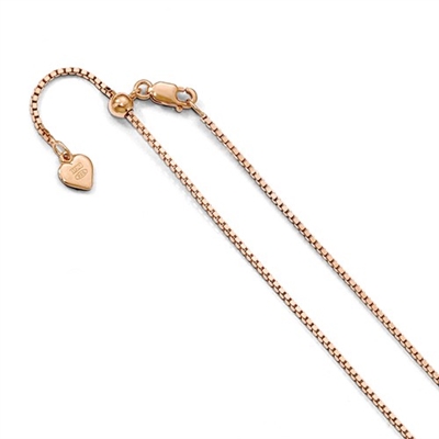 Rose Gold Filled Adjustable Box Chain