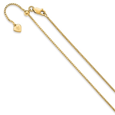 Gold Filled Adjustable Round Box Chain