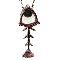 Sterling Silver Pendant- Watermelon Tourmaline