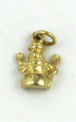 14K Gold Charm-Snowman