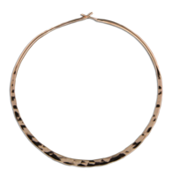 Hammered Round Hoop Earring-Rose Gold Filled