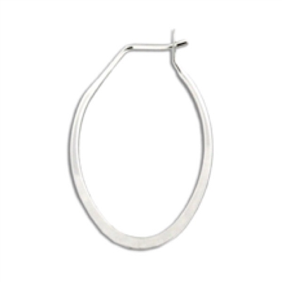 Flat Oval Hoop Earring