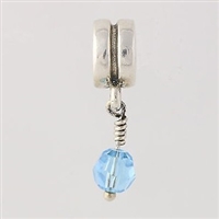 1/2 price- Chamilia Bead -March Birthstone Dangle-Retired