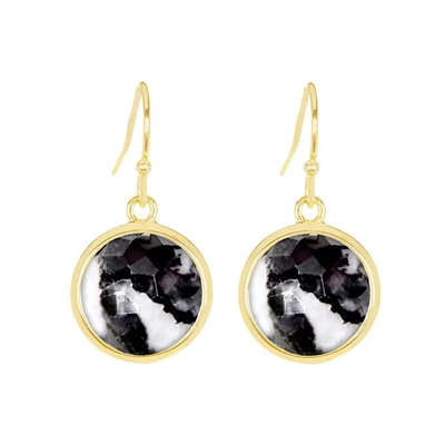 Zebra Jasper Earrings- Gold Filled