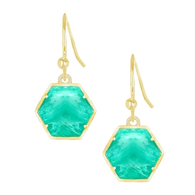 Amazonite Teardrop Earrings- Gold Filled