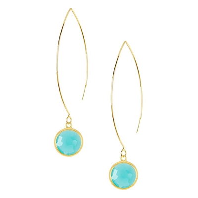 Amazonite Crystal Drop Earrings- Gold Filled