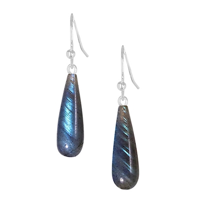 Labradorite â€œWater Dropâ€ Earrings- Sterling Silver