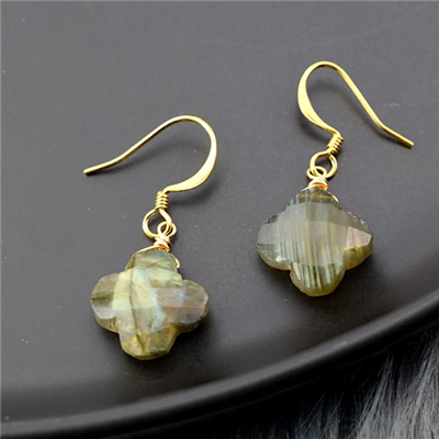 Gold Filled Labradorite Earrings- Cleo
