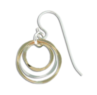 Sterling Silver & Gold Filled "Echo Link" Earrings