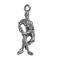 Sterling Silver Charm-Hockey Player