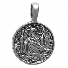 Sterling Silver Pendant-St. Christopher Medal