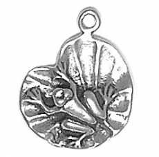 Sterling Silver Charm-Frog on Lily Pad