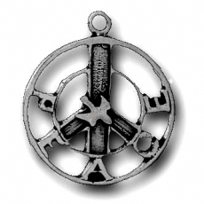 Sterling Silver Charm-Peace Symbol