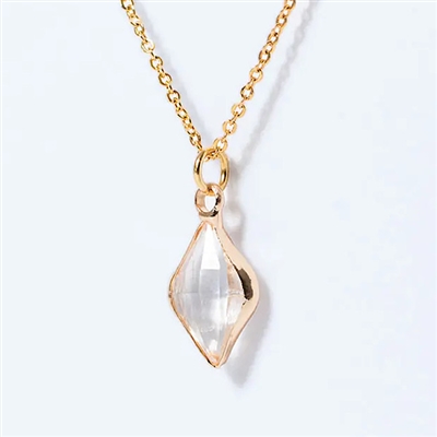 Gold Filled Pendant-â€œHaileyâ€- White Quartz