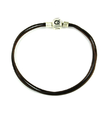 Original CHAMILIA Bracelet-Chocolate Leather 7.5 Inches