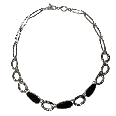 Sterling Silver Necklace- Black Onyx
