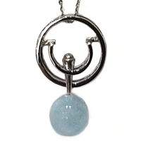 Sterling Silver Pendant- Aquamarine