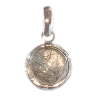 Sterling Silver Pendant/Slide- Rutilated Quartz