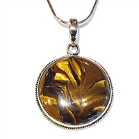 Sterling Silver Pendant- Tiger Eye