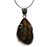 Sterling Silver Pendant- Tiger Eye