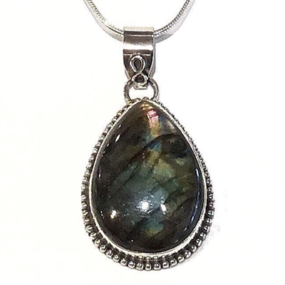 Sterling Silver Pendant- Labradorite