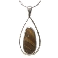 Sterling Silver Pendant- Tiger Eye