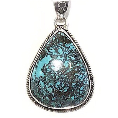 Sterling Silver Pendant/Necklace- Turquoise