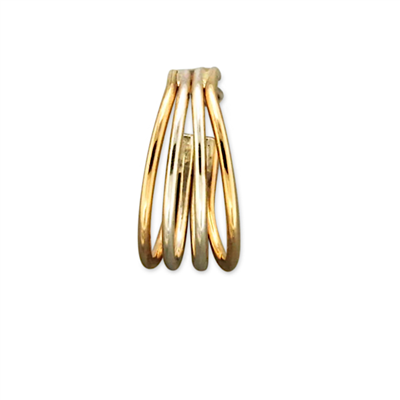 Post Hoop Earring- Sterling Silver & Gold Filled