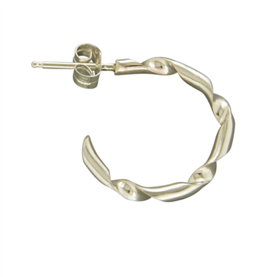 Post Hoop Earrings-Sterling Silver
