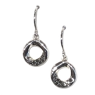 Sterling Silver Marcasite Dangle Earrings