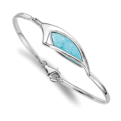 Sterling Silver Bracelet- Larimar