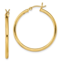 14K Gold-Filled Polished Hoop Earrings