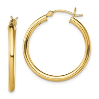 14K Gold-Filled Polished Hoop Earrings