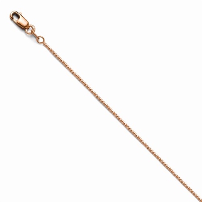 14k Rose Gold Sparkly Octagonal Box Chain