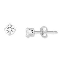 4mm Round CZ Post Earrings-Sterling SIlver