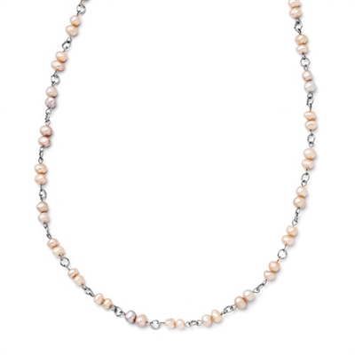 Stainless Steel Freshwater Pearl Necklace